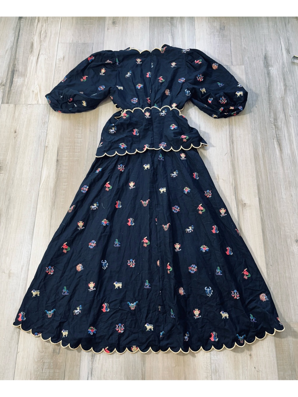 NWT Farm Rio Zodiac Cross Stitch Cut Out Dress Size Medium - Picture 10 of 10